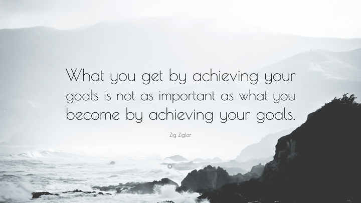 What you get by achieving your goals...