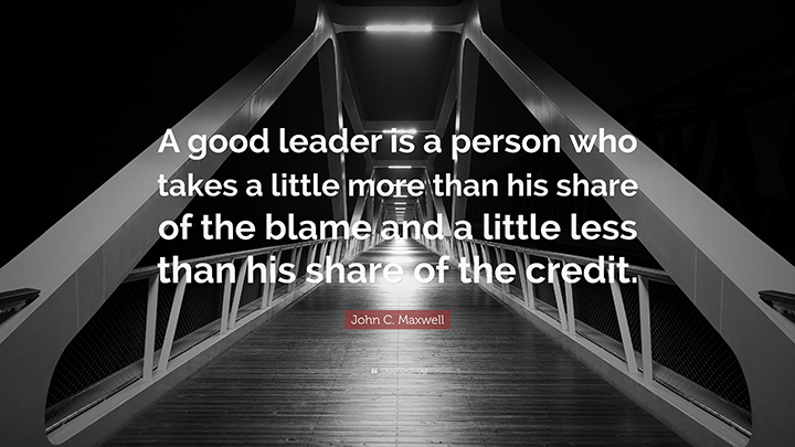 A good leader...